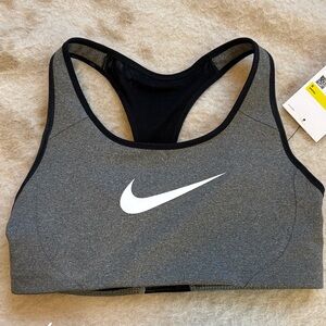 Nike Women's Black and Gray Sports Bra